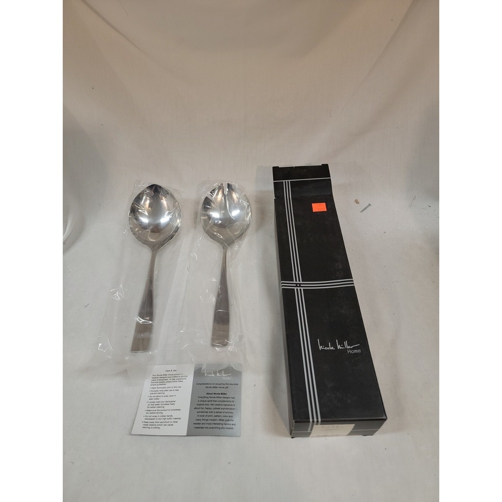 NEW Nicole Miller Home Pasta Serving‎ Utencils (2 Piece Set)